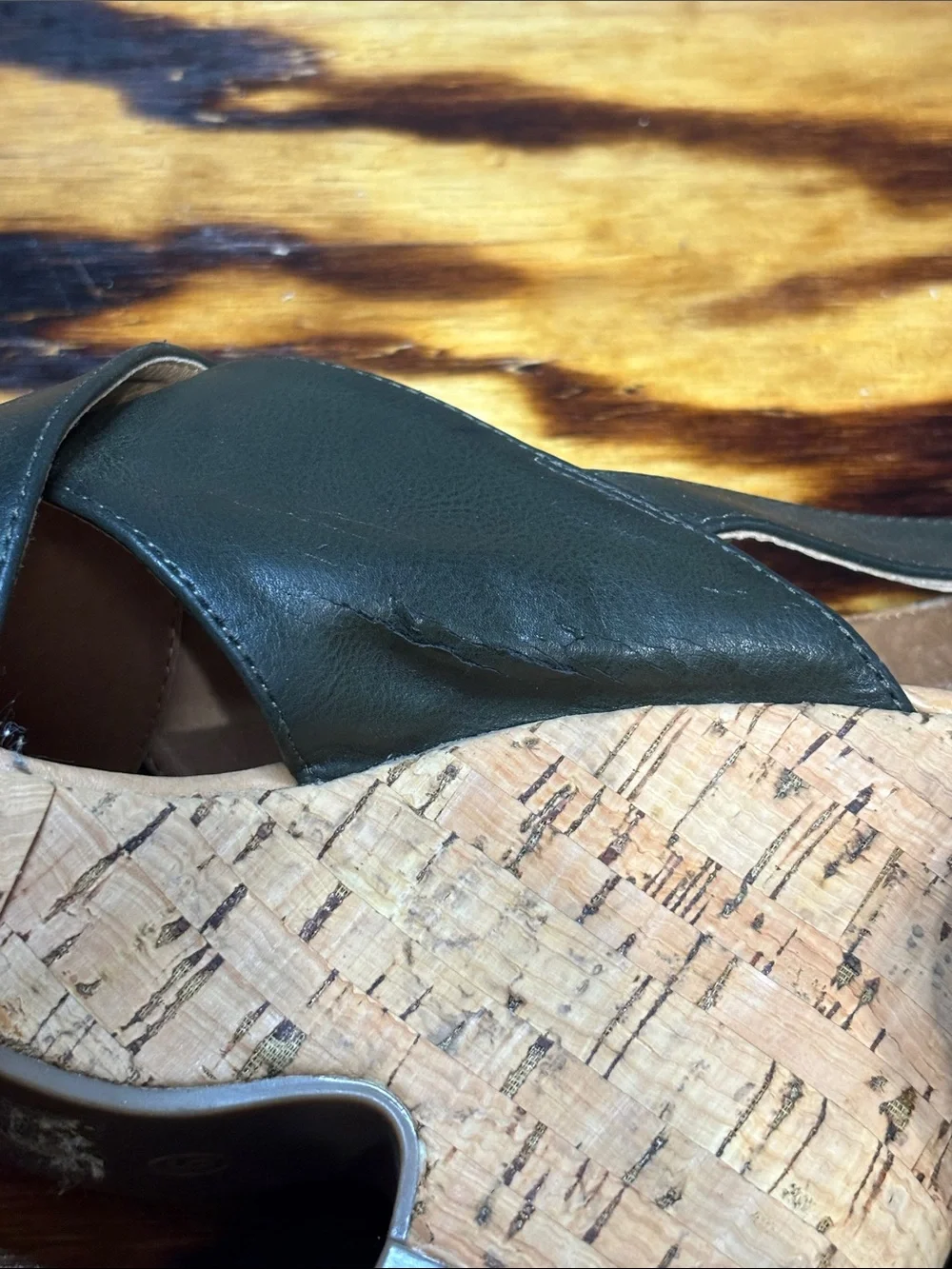 Cato’s Women Wedges/Heels Green and Wood Pattern Size 6